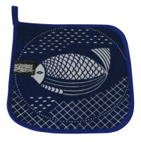 Topflappen &bdquo;Fisch&ldquo; THL 48-1 blau/wei&szlig;