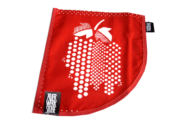 Latzsch&uuml;rze "Tupfen" S 2a-2a Tasche Traube rot/wei&szlig;