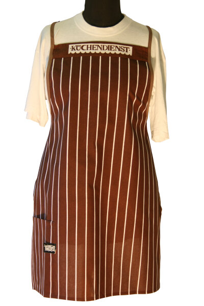 Latzsch&uuml;rze "K&uuml;chendienst" S 1-3 braun/wei&szlig;