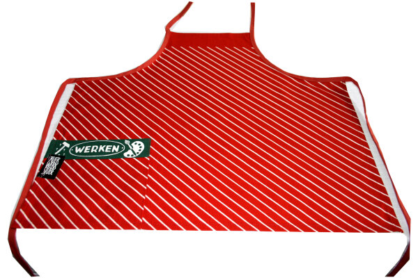 Kindersch&uuml;rze "Werken" KS 6-2a rot/wei&szlig;/gr&uuml;n Gr.116