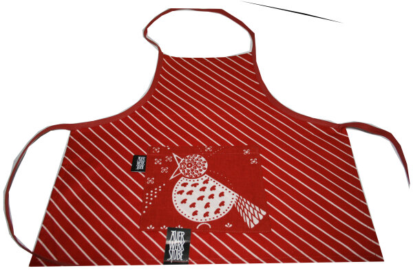 Kindersch&uuml;rze "Spatz" KS 4c-2 rot/wei&szlig; Gr.104
