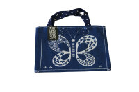 Kindertasche Schmetterling KT 1-1 blau/wei&szlig; 21/17