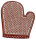 Topfhandschuh &bdquo;Bl&auml;ttchen&ldquo; links TH 42b-2 rot/wei&szlig;