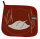 Topflappen &bdquo;Braten&ldquo; THL 48b-2 rot/wei&szlig;