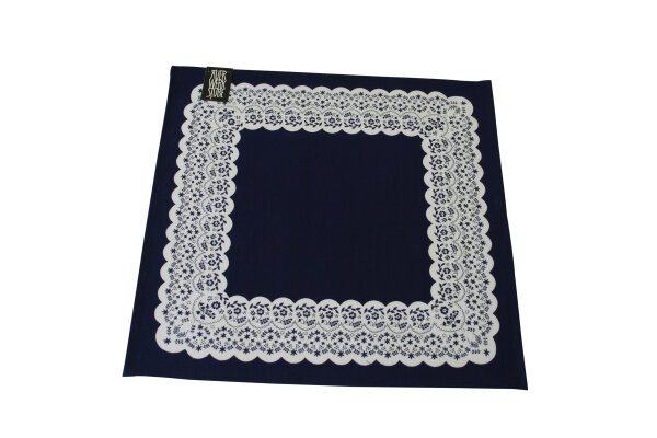 Filigranserviette TSV 35-1 blau/wei&szlig;