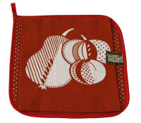 Topflappen &bdquo;Obst&ldquo; THL 48d-2 rot/wei&szlig;