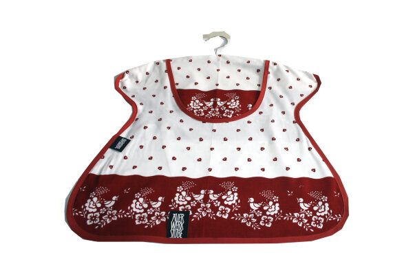 Klammerkleid &bdquo;Vogel&ldquo; KK 2c-2 rot/wei&szlig;