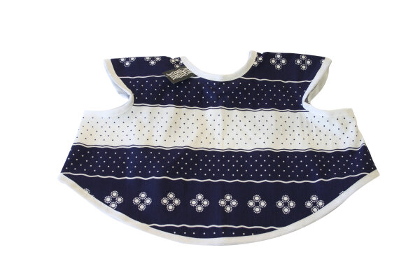 Kinderkittel "Tupfen" KS 7b-1 blau/wei&szlig; Gr.98