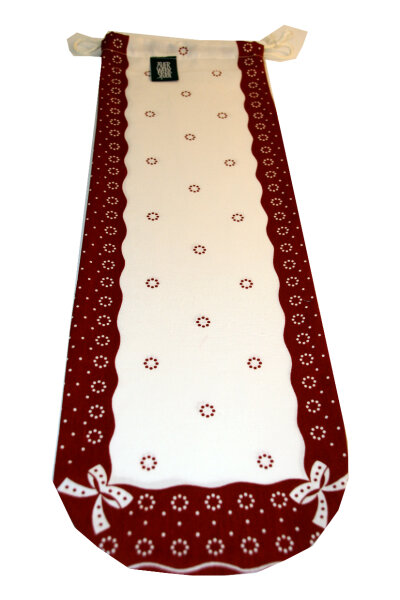 Baguette Beutel "Schleife" B 9-2 rot/wei&szlig;