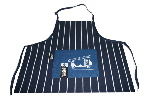 Kindersch&uuml;rze "Feuerwehr" KS 4-1 blau/wei&szlig; Gr. 104