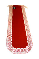 Baguette Beutel "Filigran" B 9c-2 rot/wei&szlig;