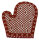Topfhandschuh &bdquo;Karo&ldquo; rechts TH 42e-2 rot/wei&szlig;