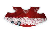 Kinderkittel "Spitze" KS 7a-2 rot/wei&szlig; Gr.98
