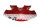 Kinderkittel "Spitze" KS 7a-2 rot/wei&szlig; Gr.98