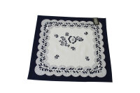 Blumenserviette TSV 32-1 blau/wei&szlig;