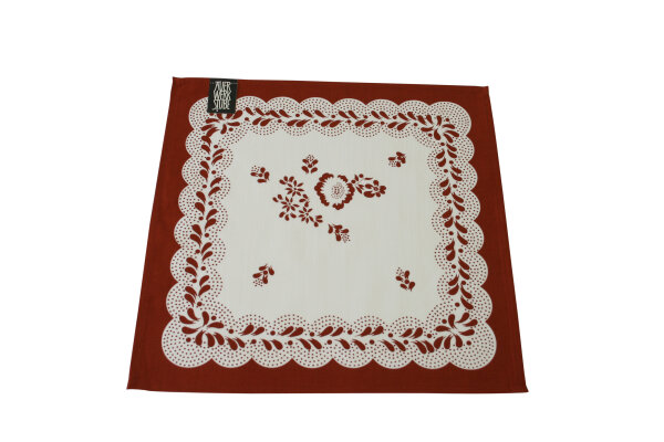 Blumenserviette TSV 32-2 rot/wei&szlig;