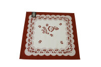 Blumenserviette TSV 32-2 rot/wei&szlig;