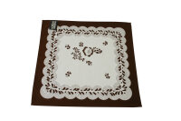 Blumenserviette TSV 32-3 braun/wei&szlig;