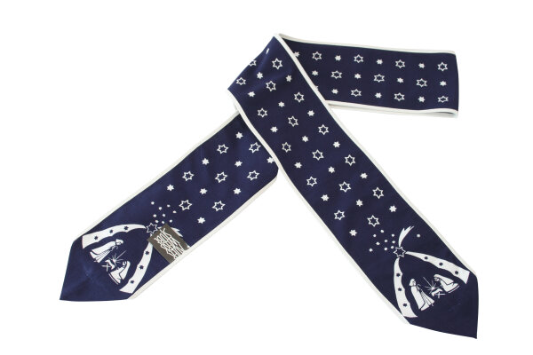 Tischband "Geburt" WB 6017-1 blau/wei&szlig;