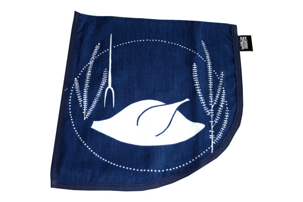 Latzsch&uuml;rze "Schr&auml;gstreifen" S 2b-1e Tasche Braten blau/wei&szlig;