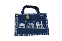 Kindertasche "Zug" KT 1c-1 blau/wei&szlig; 21/17