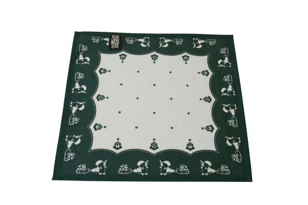 Weihnachtsmannserviette WSV 6012-4 gr&uuml;n/wei&szlig;