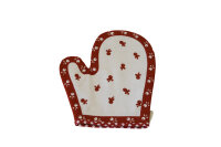 Topfhandschuh &bdquo;Apfel&ldquo; TH 42a-2 rot/wei&szlig;