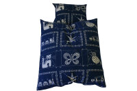 Kinderkuschelkissen KB 1-1 blau/wei&szlig; 75/70+40/38