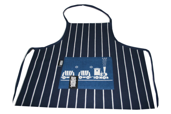 Kindersch&uuml;rze "Zug" KS 4d-1 blau/wei&szlig; Gr.104