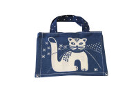 Kindertasche "Katze" KT 1b-1 blau/wei&szlig; 21/17