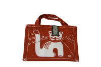 Kindertasche "Katze" KT 1b-2 rot/wei&szlig; 21/17
