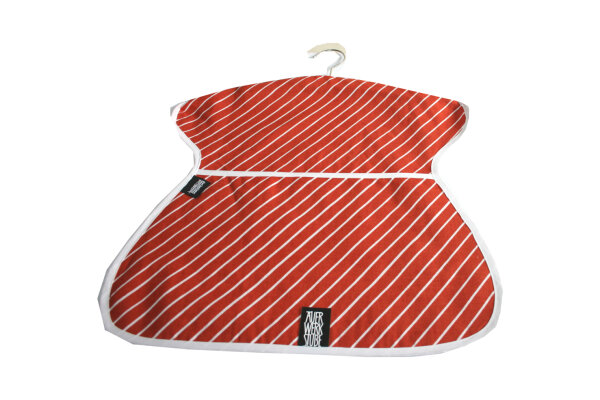 Klammerkleid "Diagonalstreifen" KK 1d-2 rot/wei&szlig;