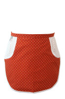 Halbsch&uuml;rze "Punkte" S 8b-2 rot/wei&szlig;